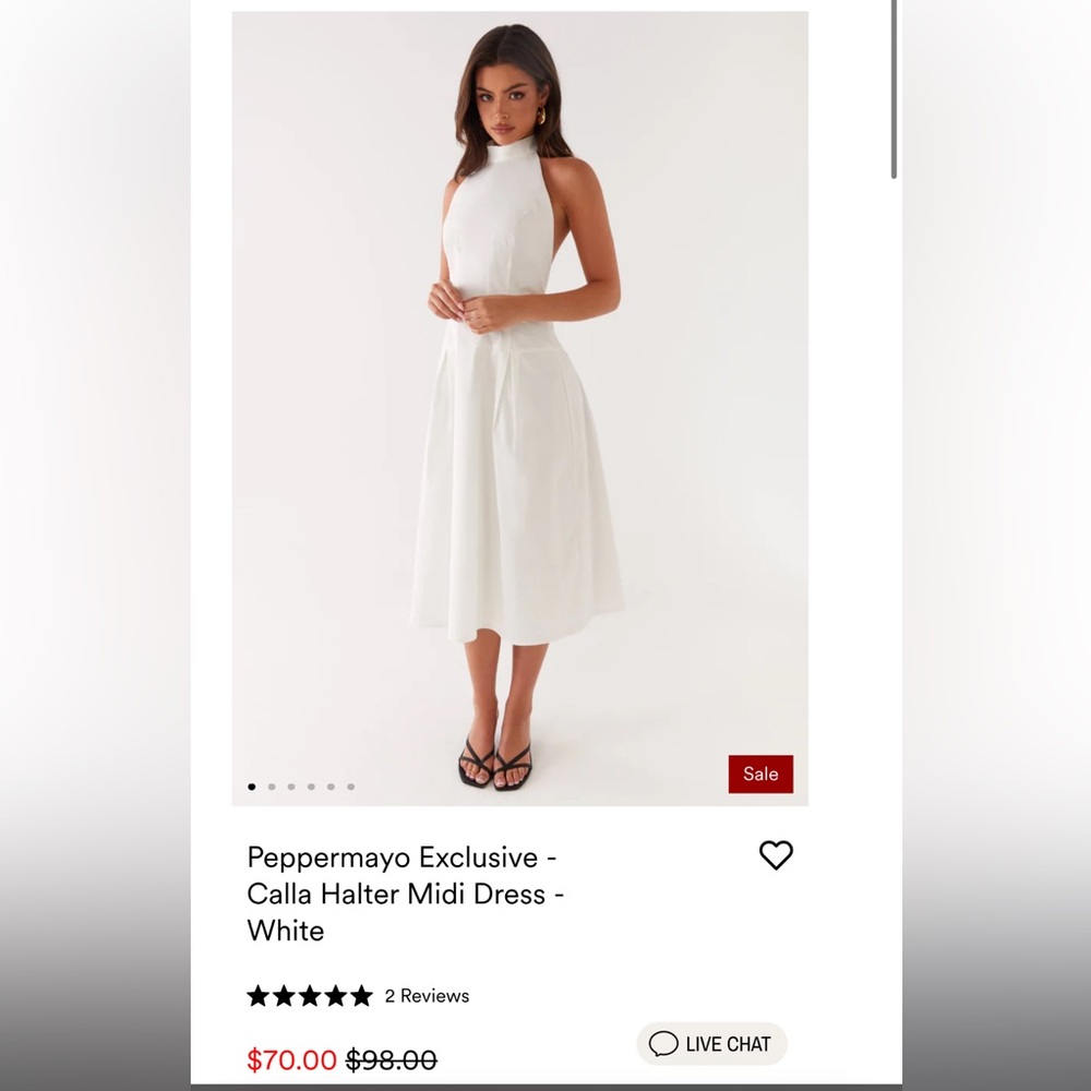 Peppermayo Calla Halter Midi Dress